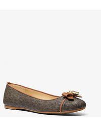 michael kors honey ballet|Michael Kors Natural Honey Signature Logo Ballet Flat.